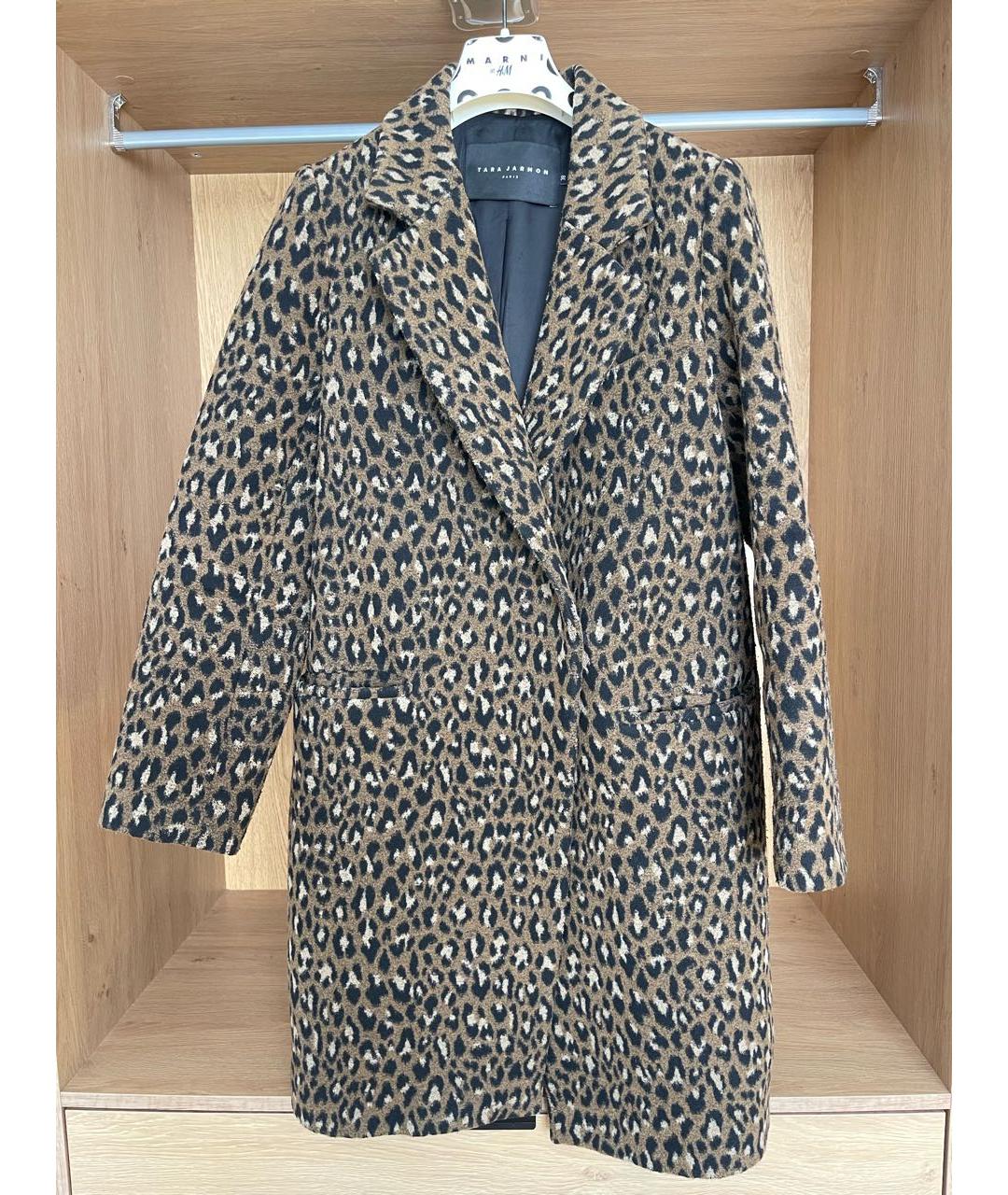 Tara Jarmon Коричневое полиэстеровое пальто, фото 5