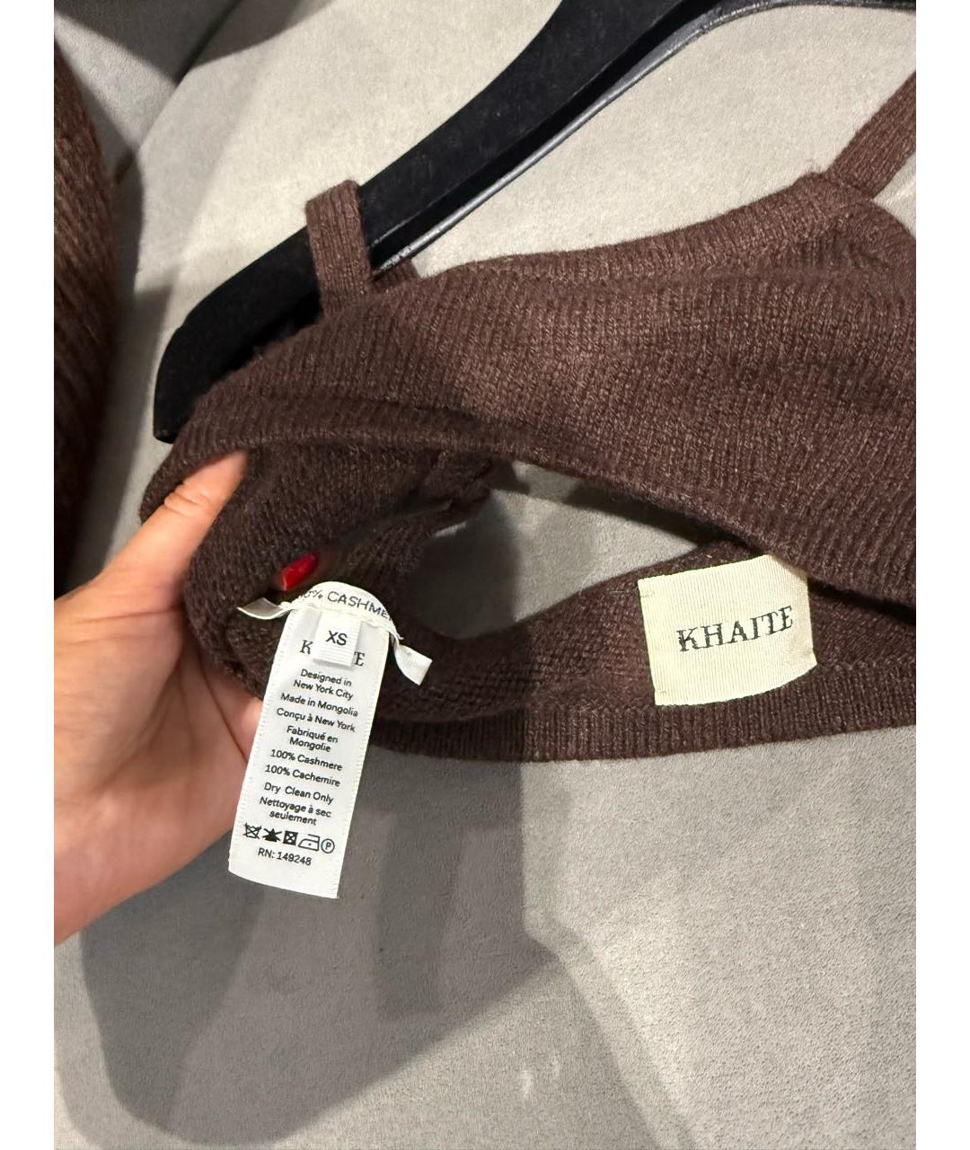 KHAITE Коричневый кардиган, фото 8