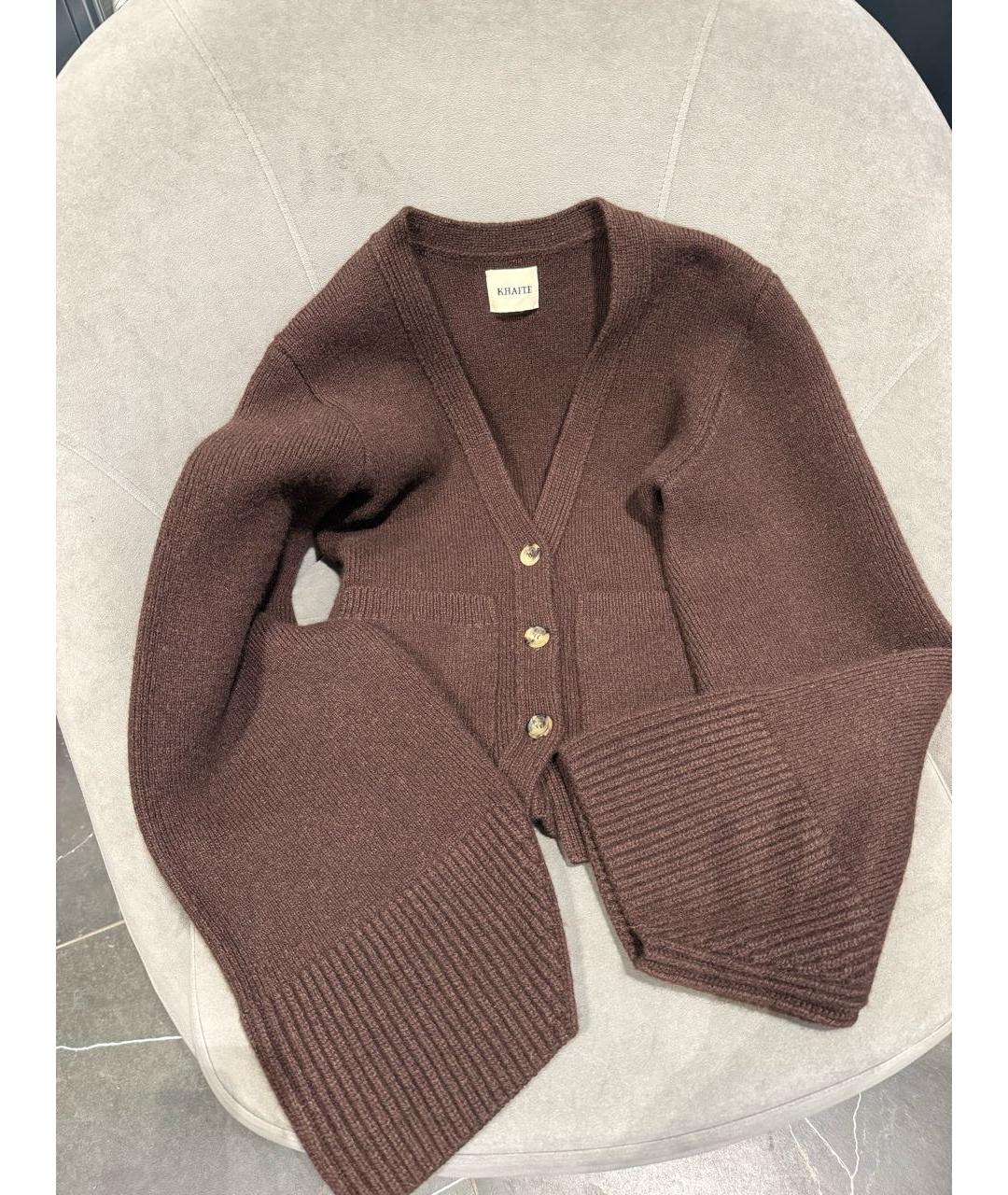 KHAITE Коричневый кардиган, фото 3