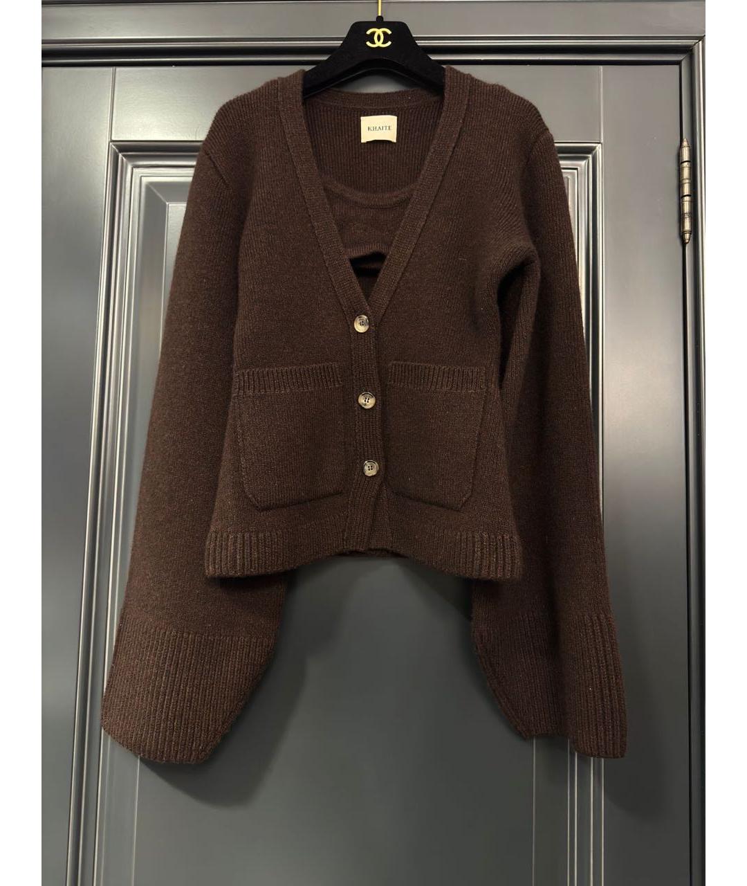 KHAITE Коричневый кардиган, фото 2