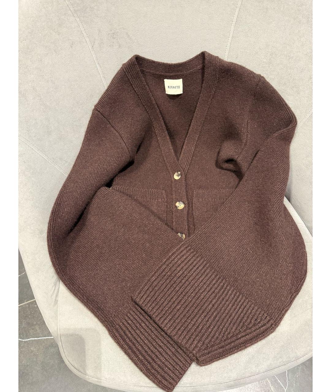 KHAITE Коричневый кардиган, фото 6