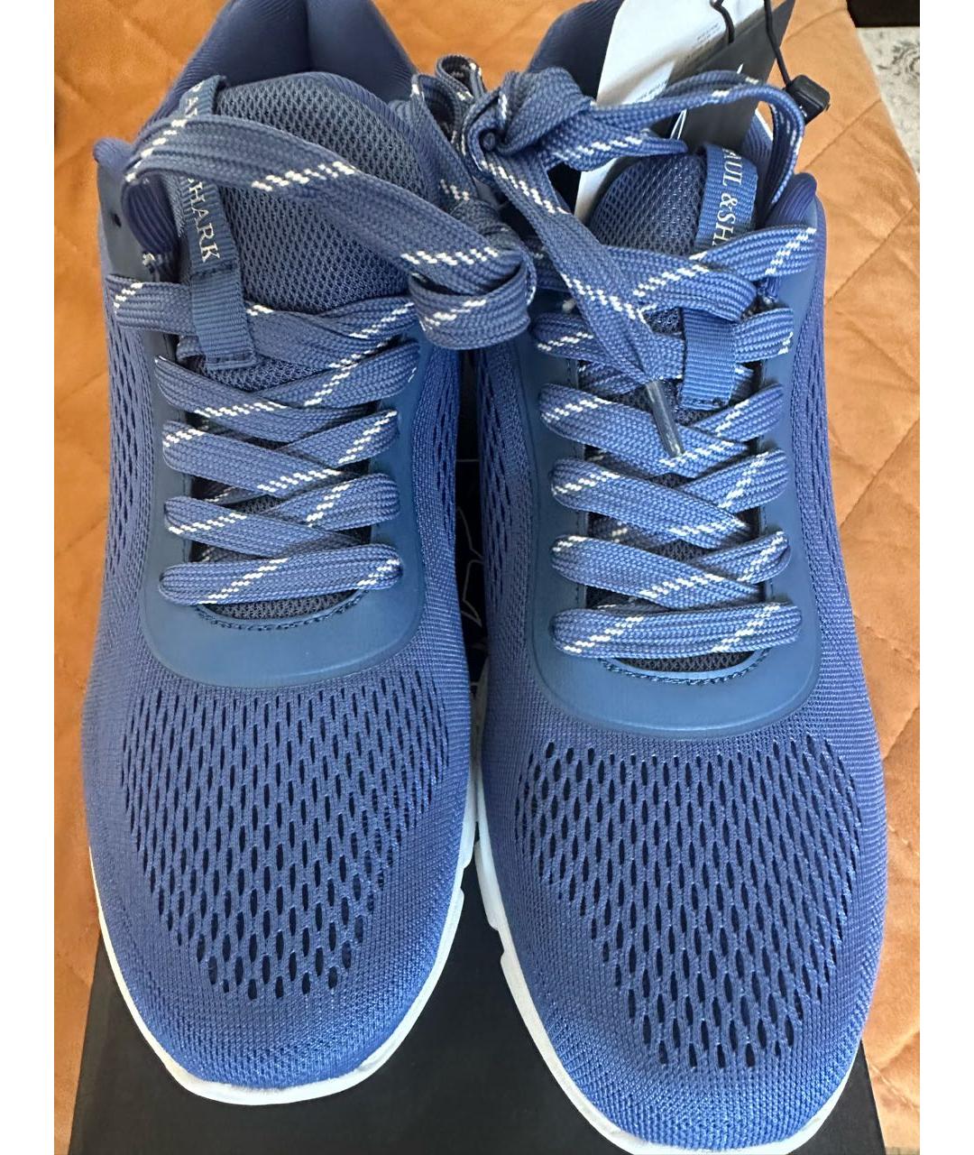 PAUL & SHARK Синие текстильные низкие кроссовки / кеды, фото 2