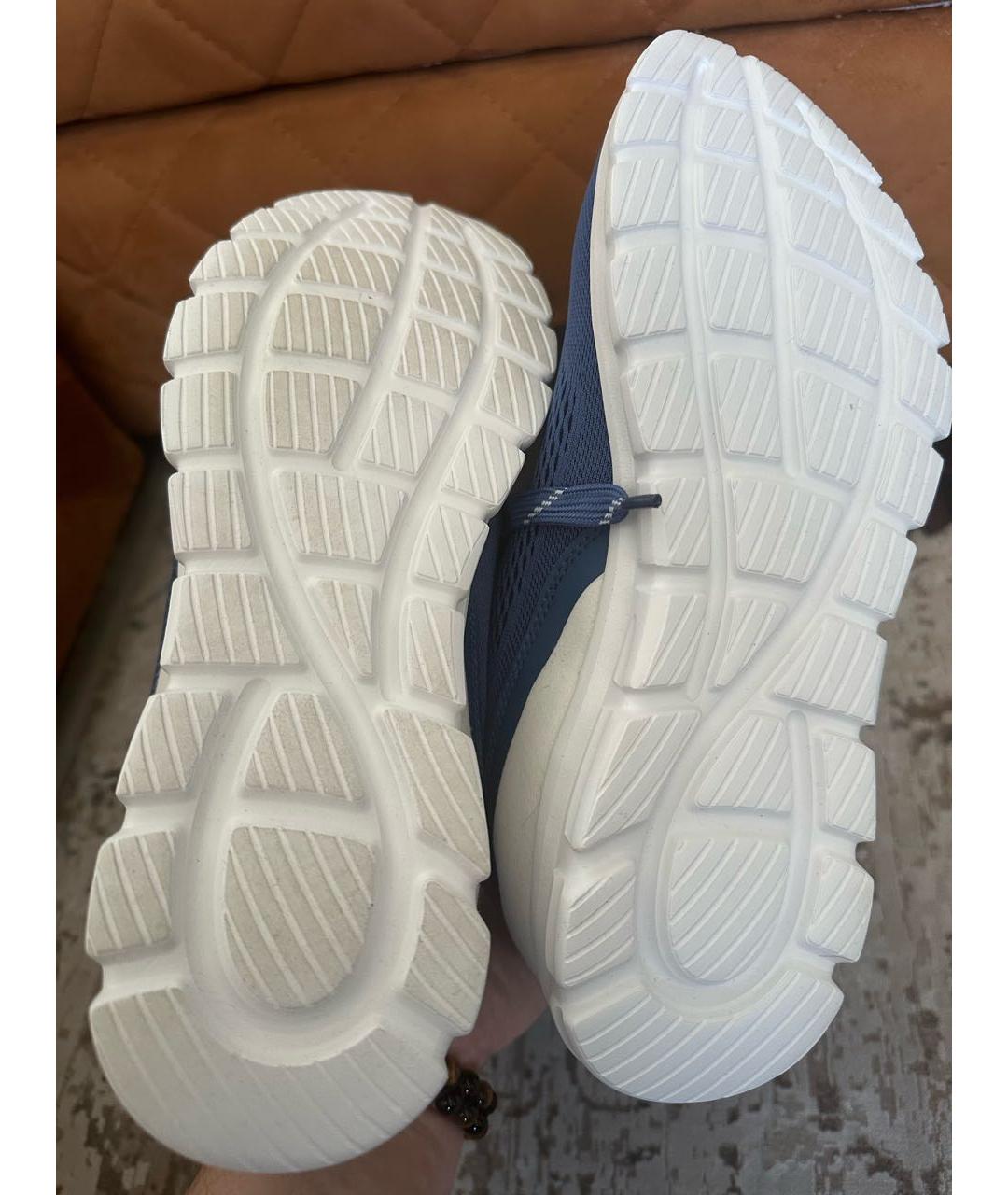 PAUL & SHARK Синие текстильные низкие кроссовки / кеды, фото 6