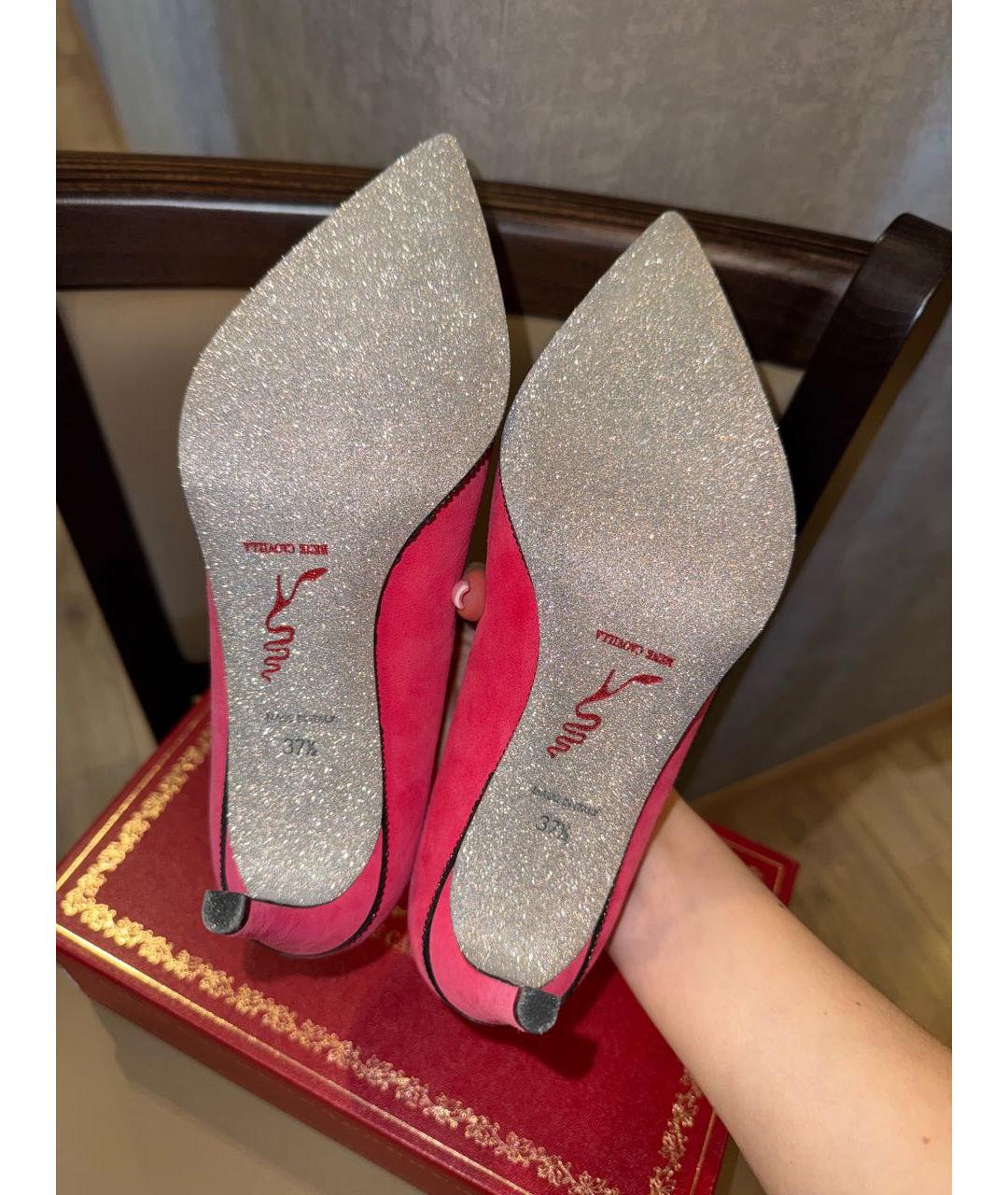 RENE CAOVILLA Розовые замшевые туфли, фото 7