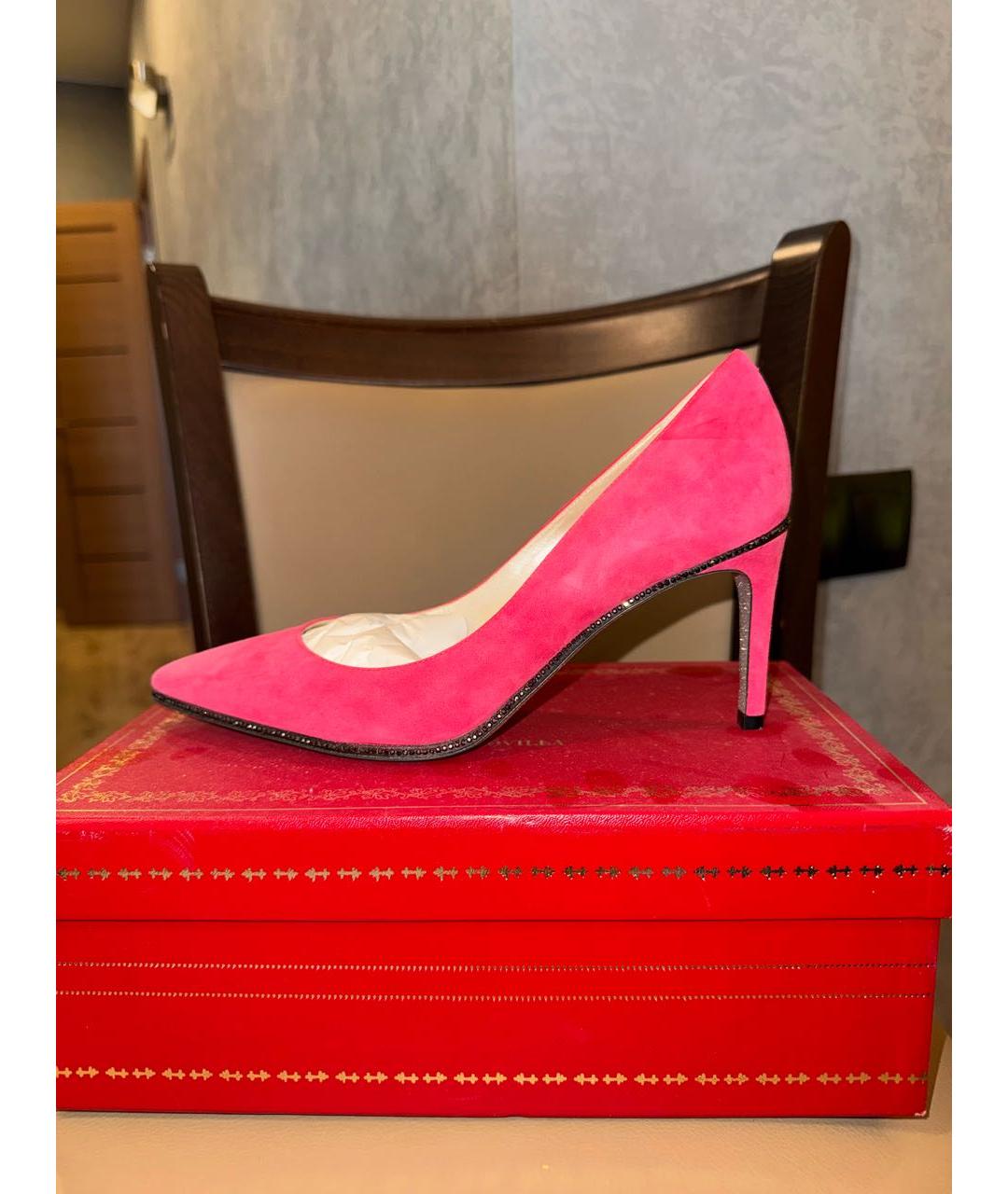 RENE CAOVILLA Розовые замшевые туфли, фото 9