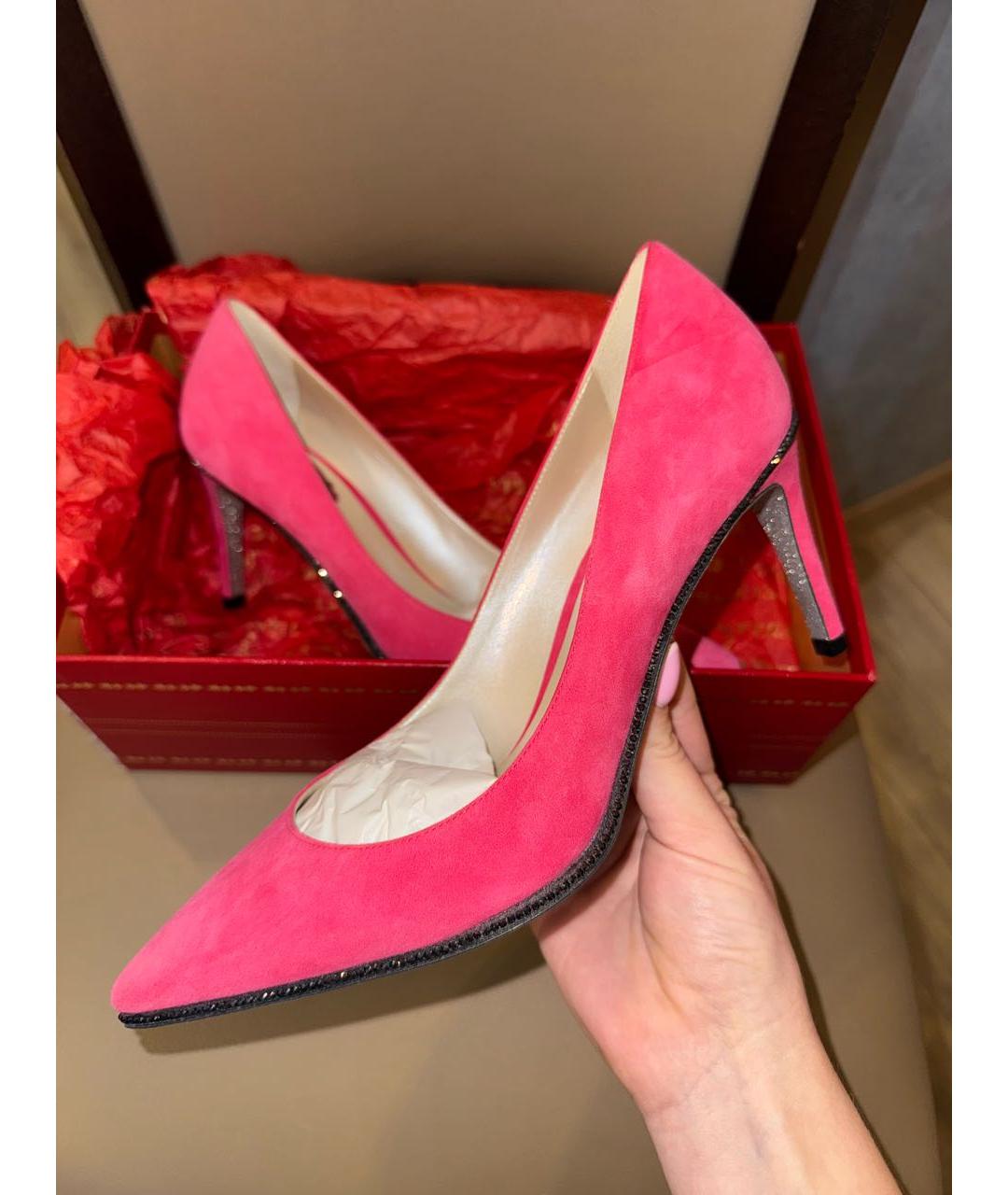 RENE CAOVILLA Розовые замшевые туфли, фото 2