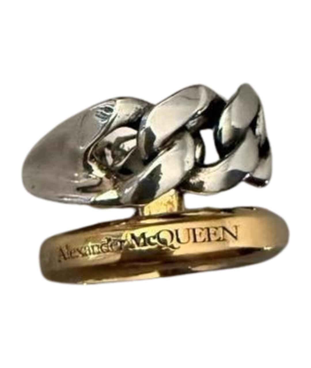 ALEXANDER MCQUEEN Золотое латунное кольцо, фото 1