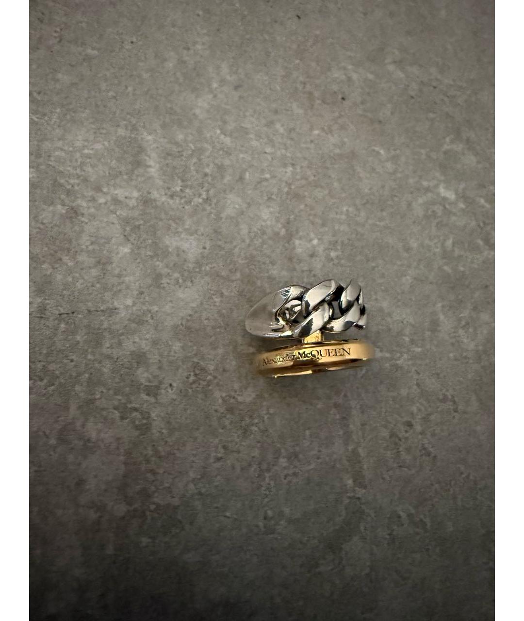 ALEXANDER MCQUEEN Золотое латунное кольцо, фото 4