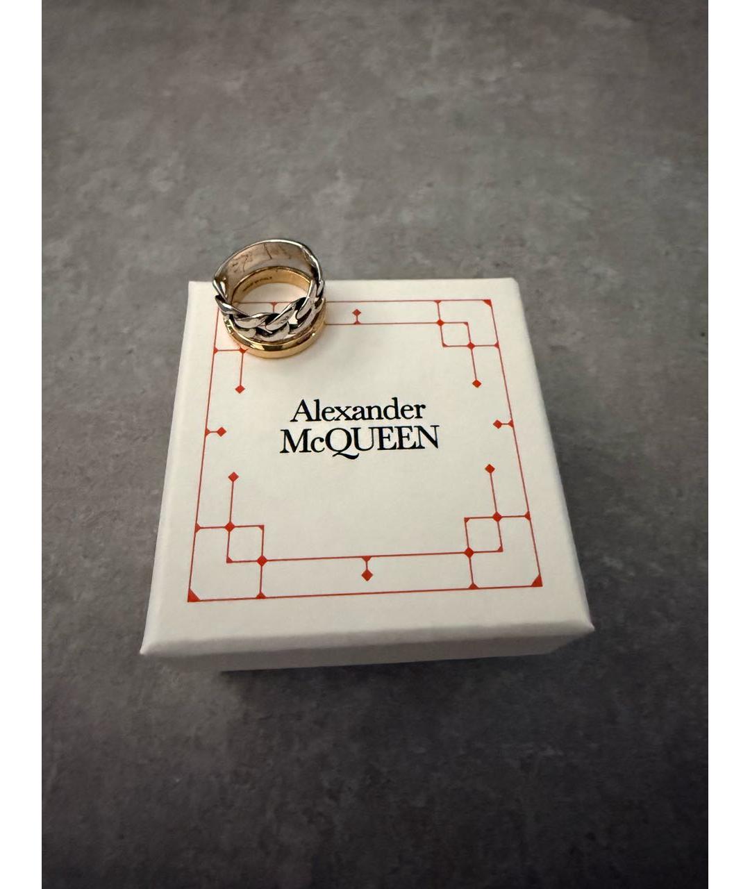 ALEXANDER MCQUEEN Золотое латунное кольцо, фото 2