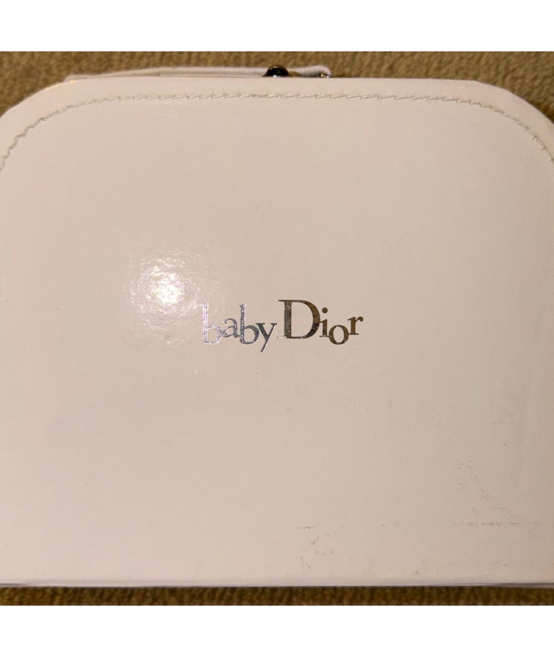 CHRISTIAN DIOR Бежевые кожаные пинетки, фото 4