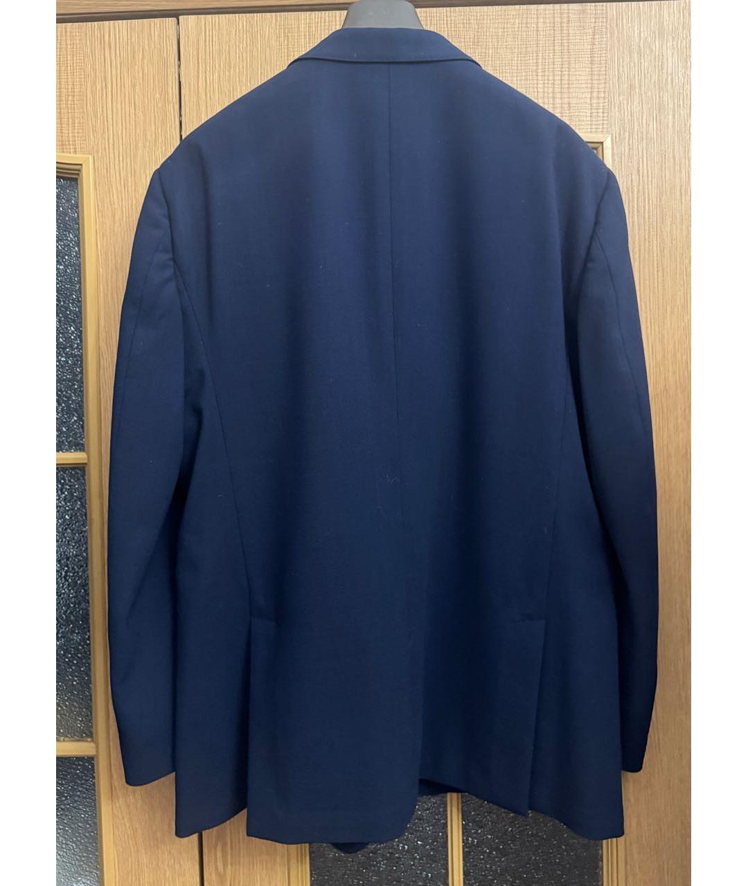 LORO PIANA Темно-синий шерстяной пиджак, фото 2
