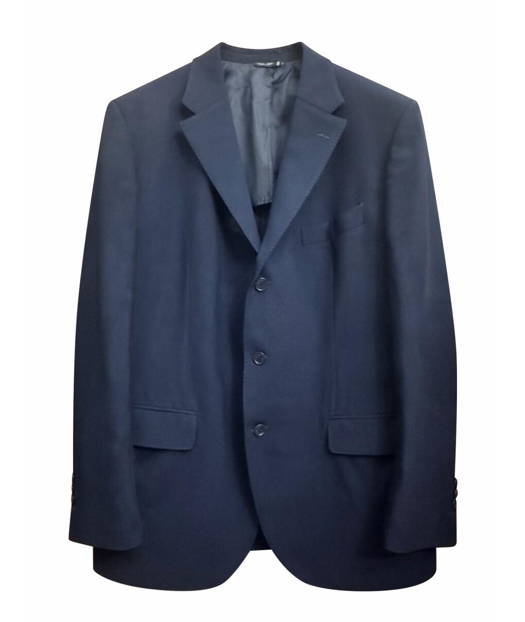 LORO PIANA Темно-синий шерстяной пиджак, фото 1