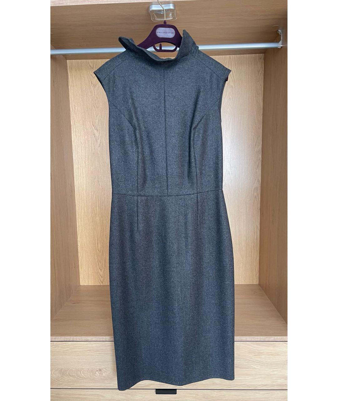 YVES SAINT LAURENT BEAUTY Серое шерстяное платье, фото 6