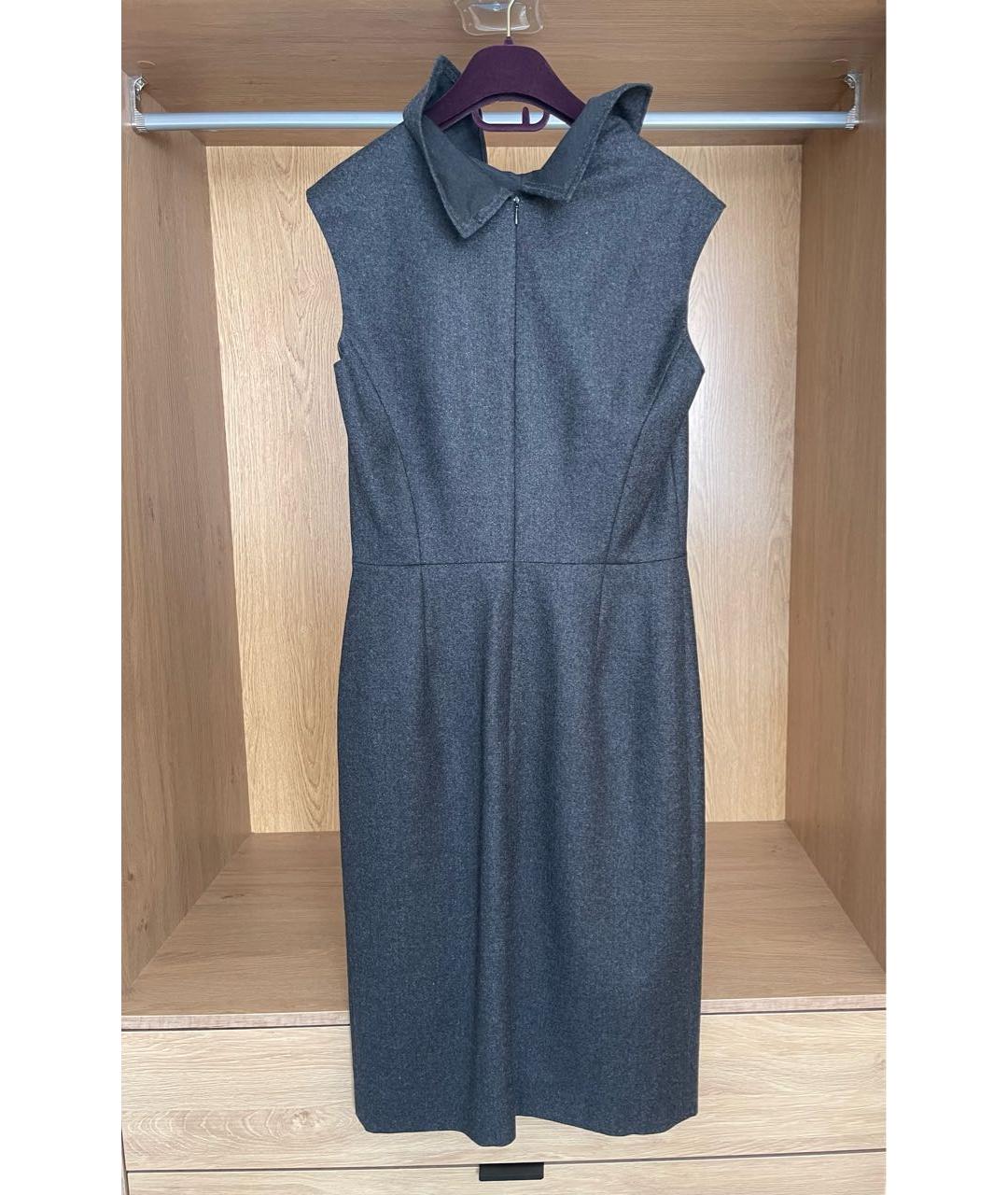 YVES SAINT LAURENT BEAUTY Серое шерстяное платье, фото 2