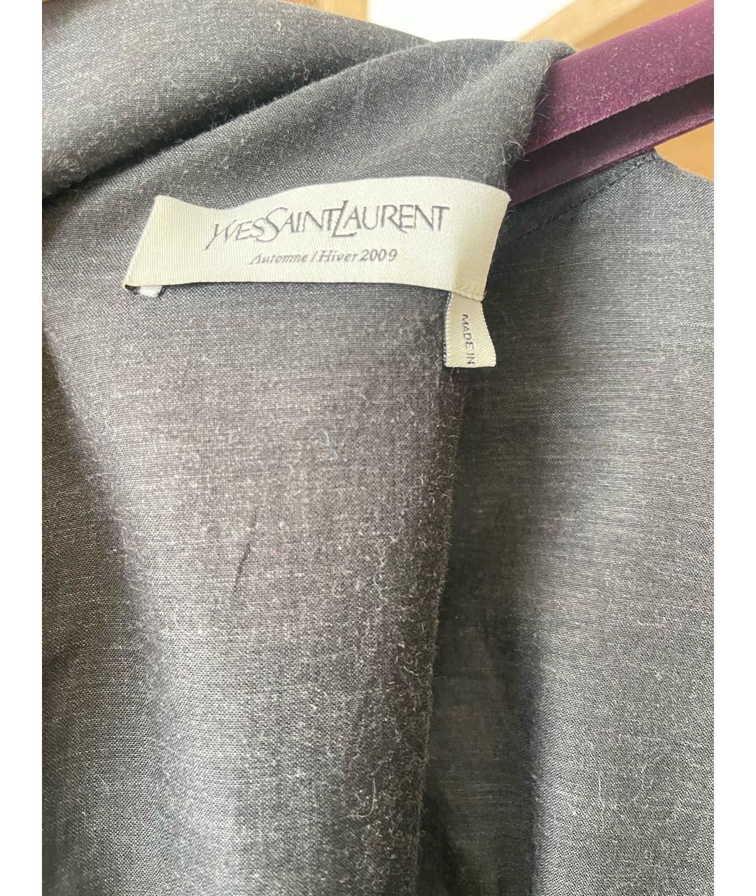 YVES SAINT LAURENT BEAUTY Серое шерстяное платье, фото 3