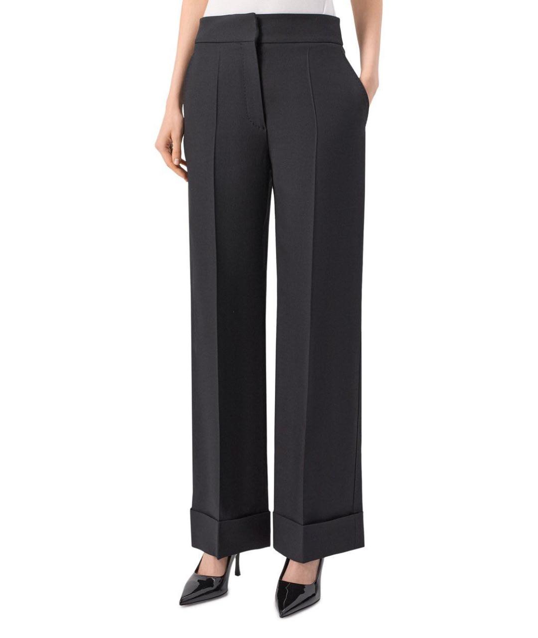 VALENTINO Черные шерстяные брюки широкие, фото 3