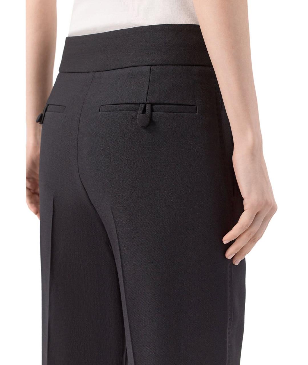 VALENTINO Черные шерстяные брюки широкие, фото 5