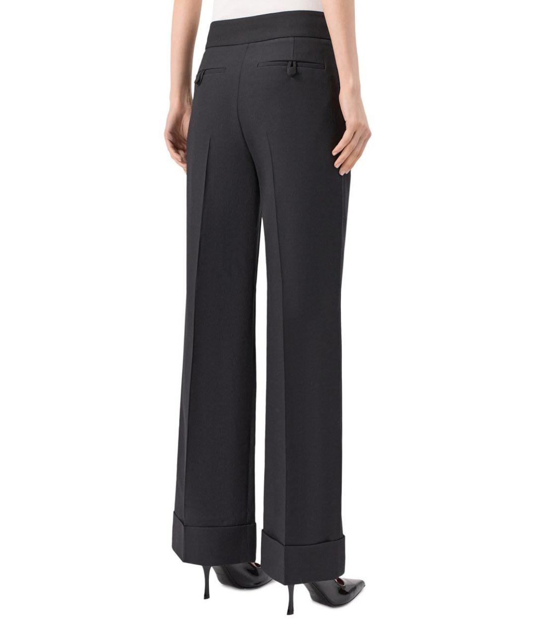 VALENTINO Черные шерстяные брюки широкие, фото 4