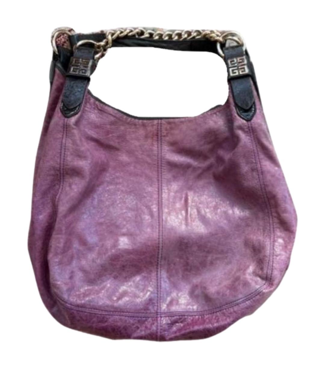 GIVENCHY Фиолетовая кожаная сумка через плечо, фото 1