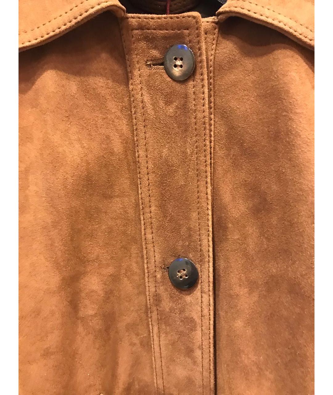 MAX MARA STUDIO Коричневая кожаная куртка, фото 5
