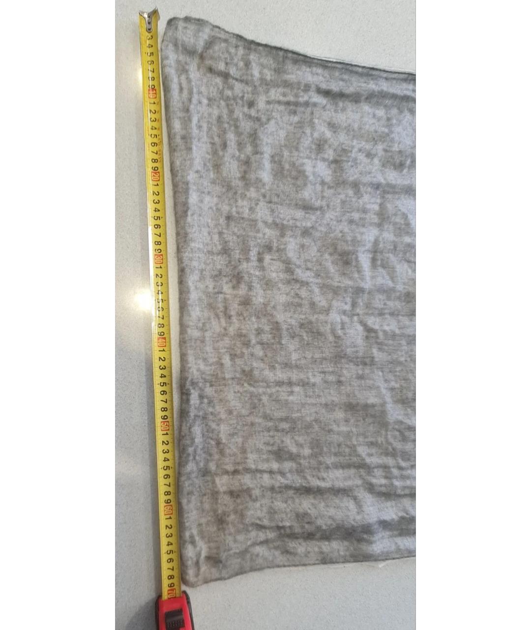 AGNONA Серый кашемировый шарф, фото 4
