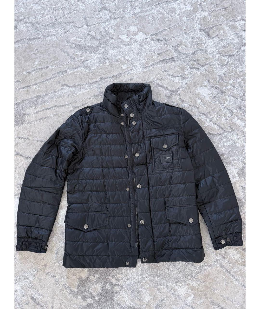 DOLCE&GABBANA Черная атласная куртка, фото 5