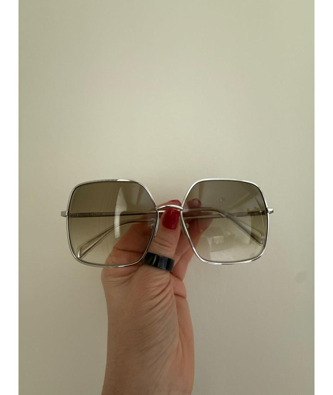 CELINE Серебряные металлические солнцезащитные очки, фото 6