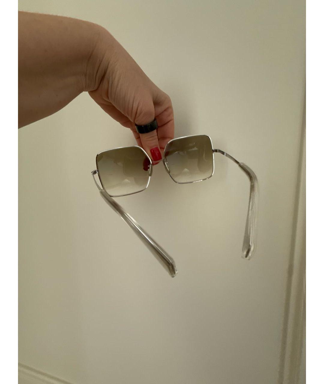 CELINE Серебряные металлические солнцезащитные очки, фото 4