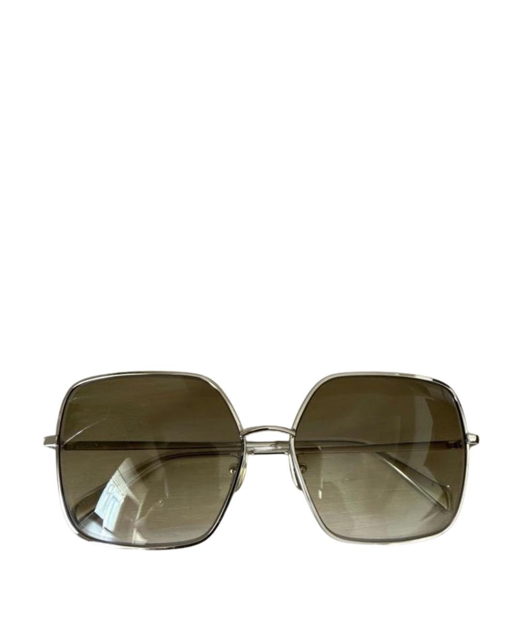 CELINE Серебряные металлические солнцезащитные очки, фото 1