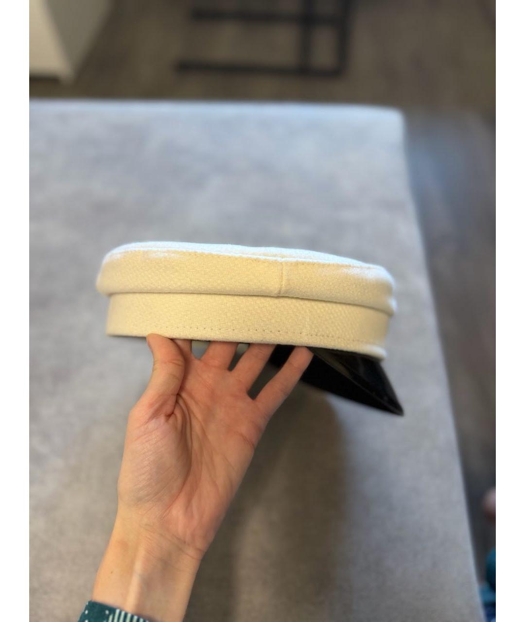 RUSLAN BAGINSKIY Белая шерстяная кепка, фото 2