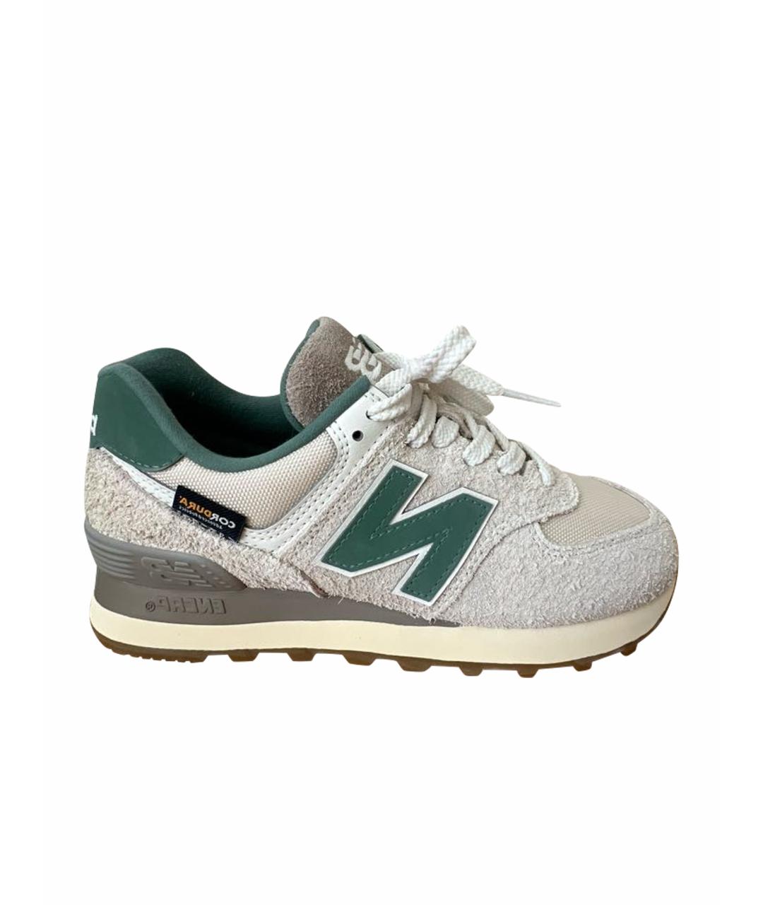 NEW BALANCE Бежевые замшевые кроссовки, фото 1