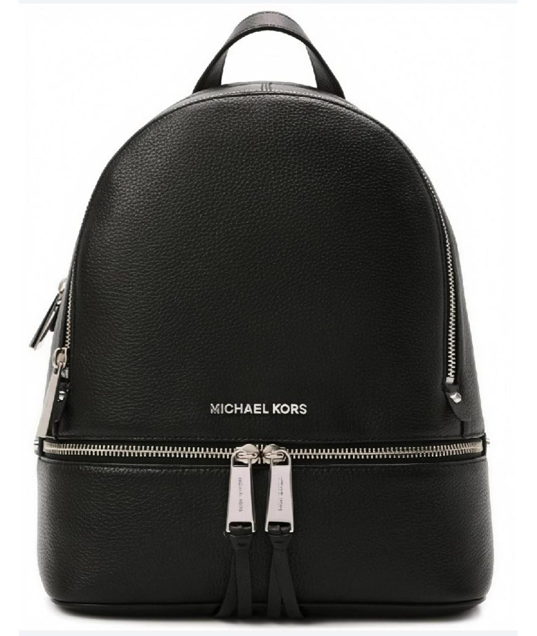 MICHAEL KORS Черный кожаный рюкзак, фото 8