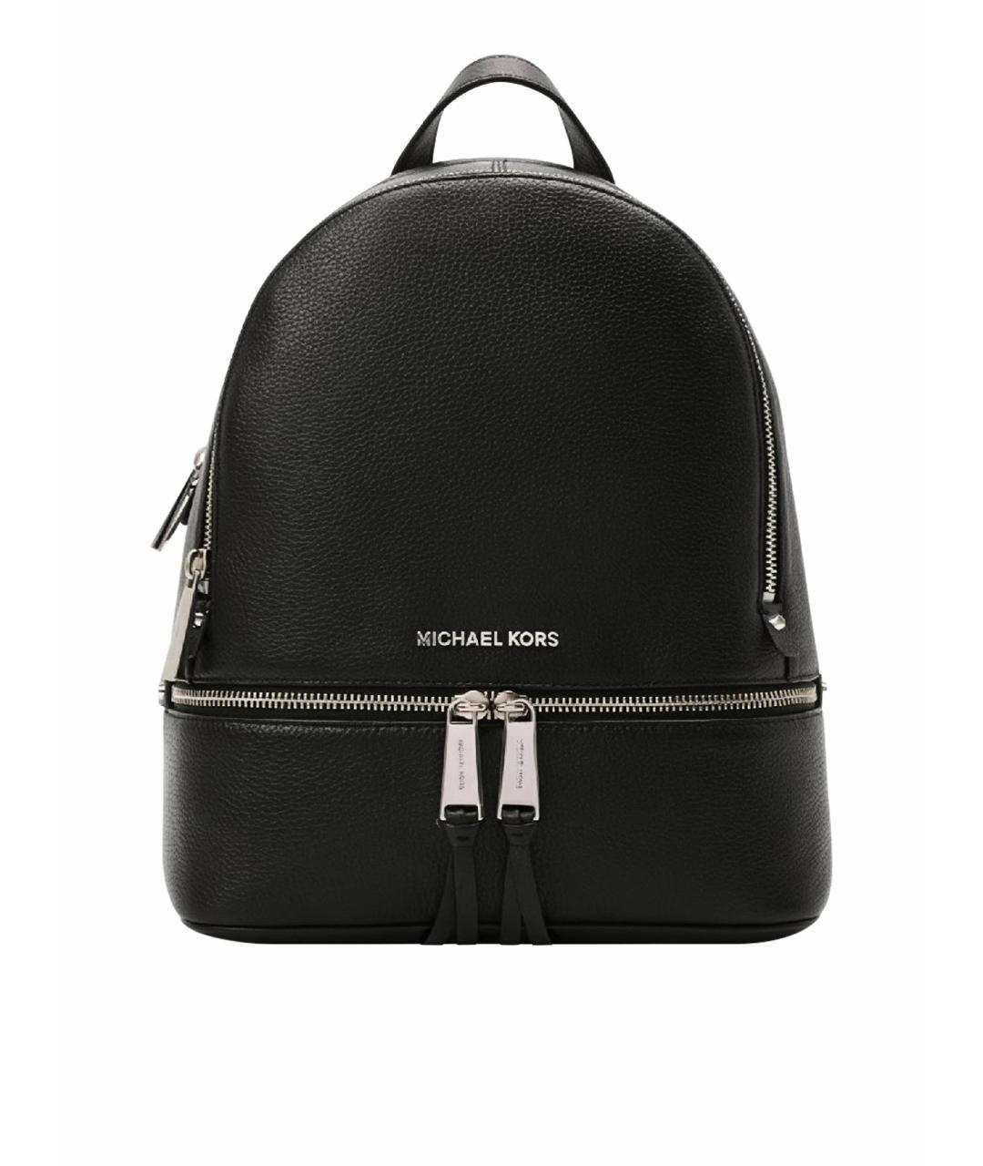 MICHAEL KORS Черный кожаный рюкзак, фото 1