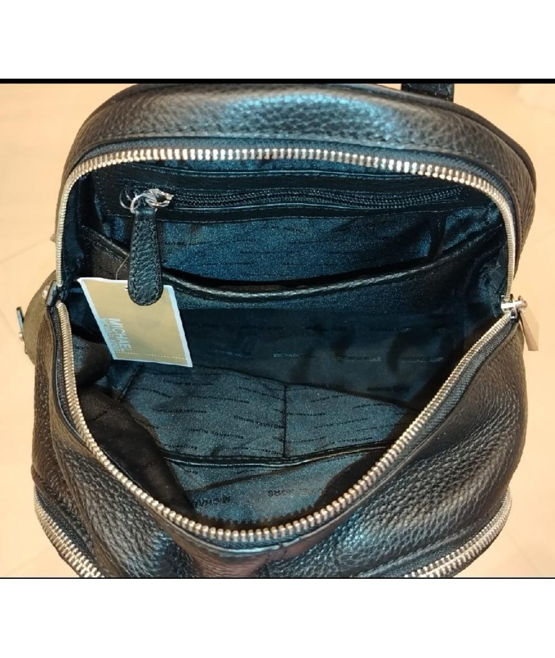 MICHAEL KORS Черный кожаный рюкзак, фото 5