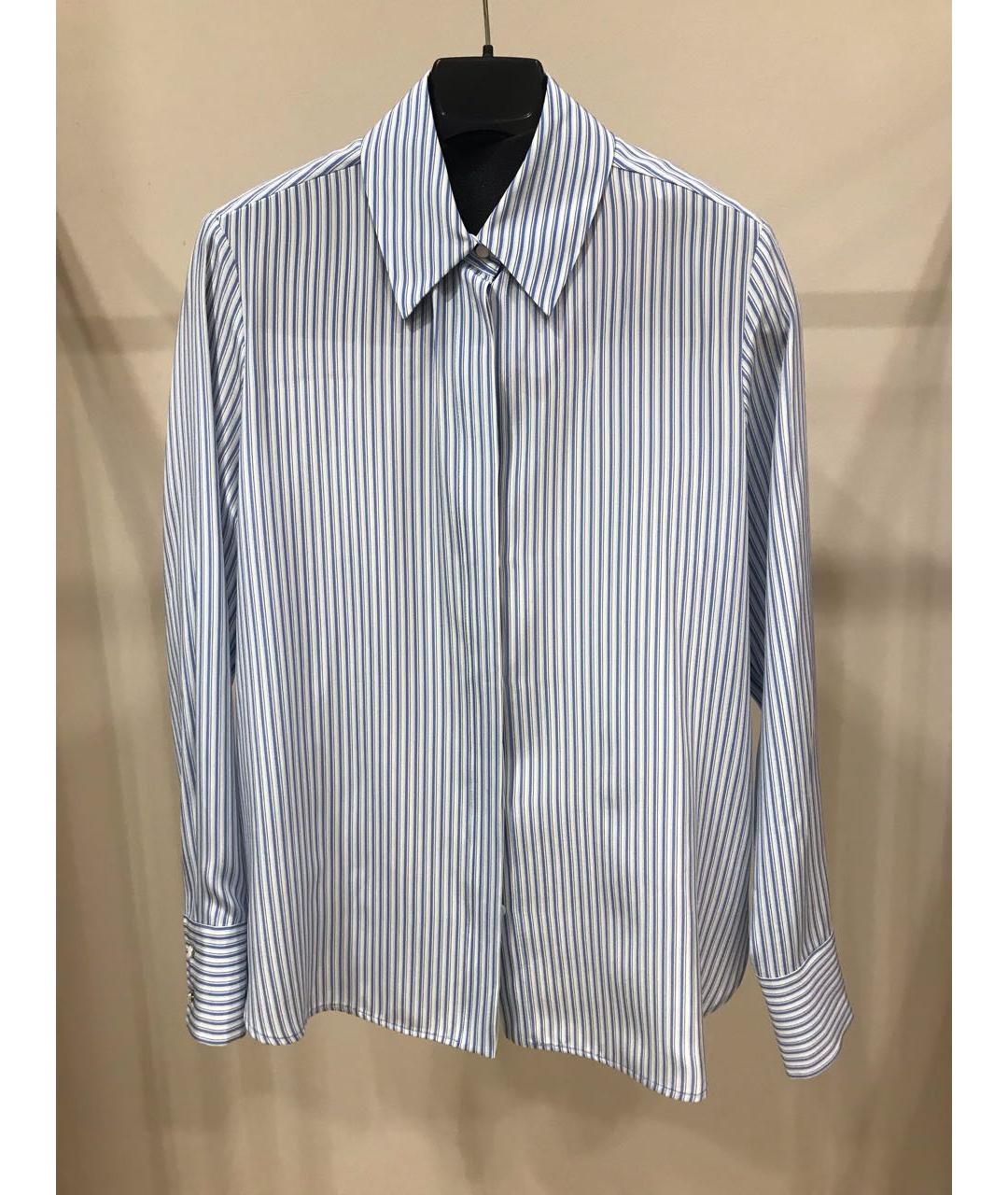 MAX MARA STUDIO Синяя шелковая рубашка, фото 2