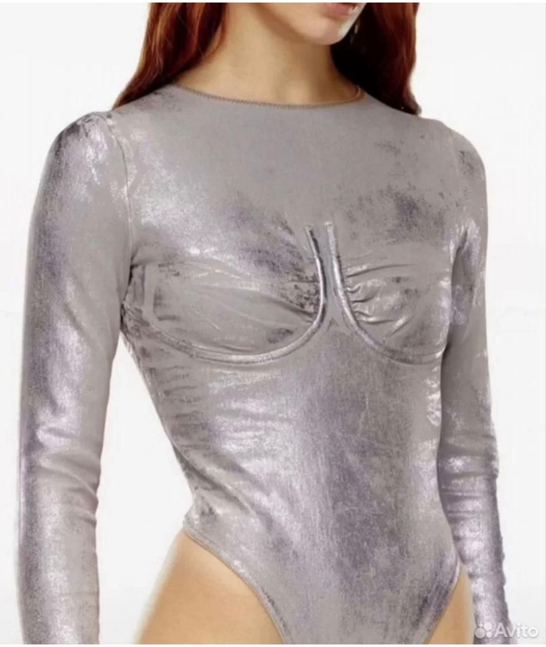 DIESEL Розовое хлопко-эластановое боди, фото 6