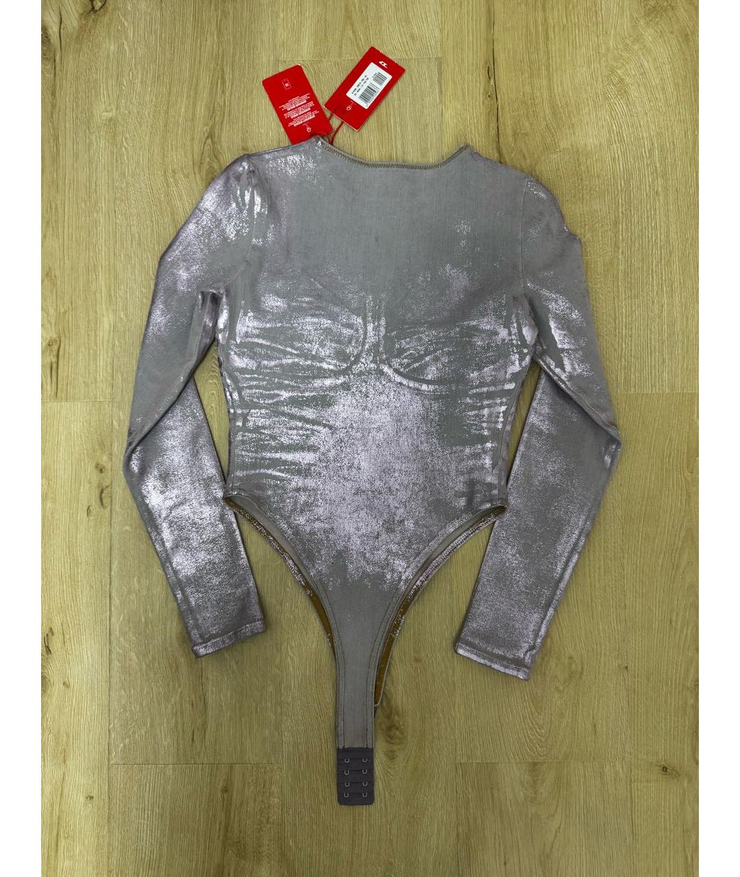 DIESEL Розовое хлопко-эластановое боди, фото 2