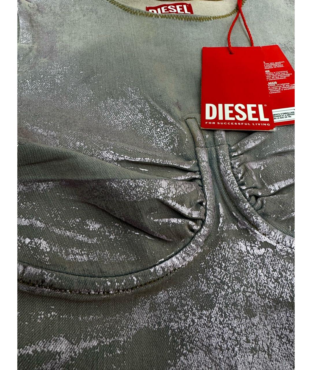 DIESEL Розовое хлопко-эластановое боди, фото 4