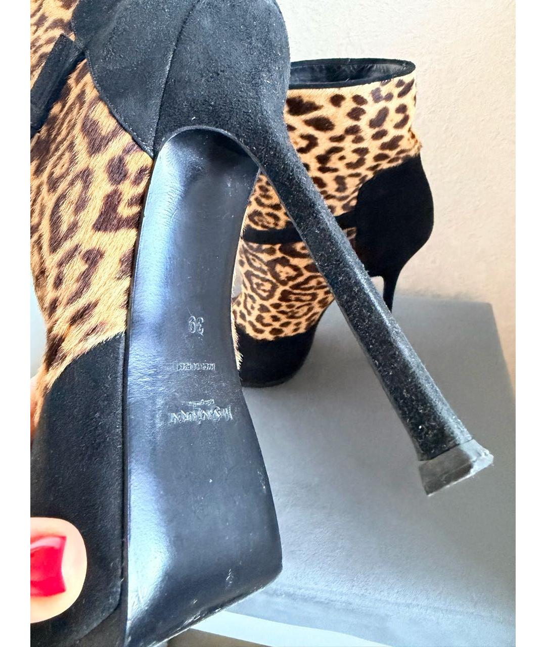 SAINT LAURENT Мульти замшевые ботильоны, фото 6