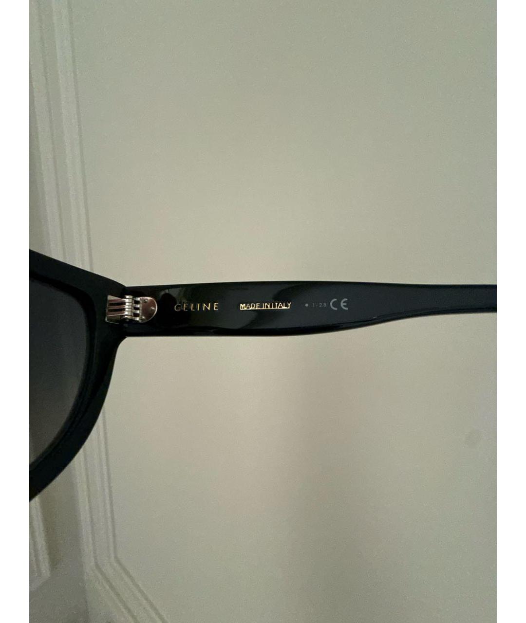 CELINE Черные пластиковые солнцезащитные очки, фото 3