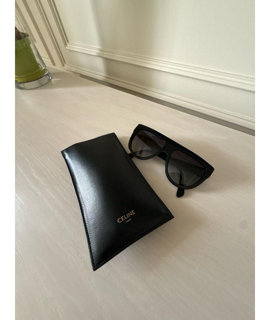 CELINE Черные пластиковые солнцезащитные очки, фото 5