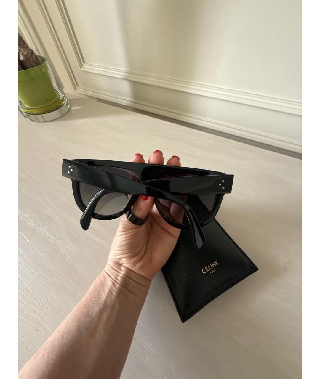 CELINE Черные пластиковые солнцезащитные очки, фото 6