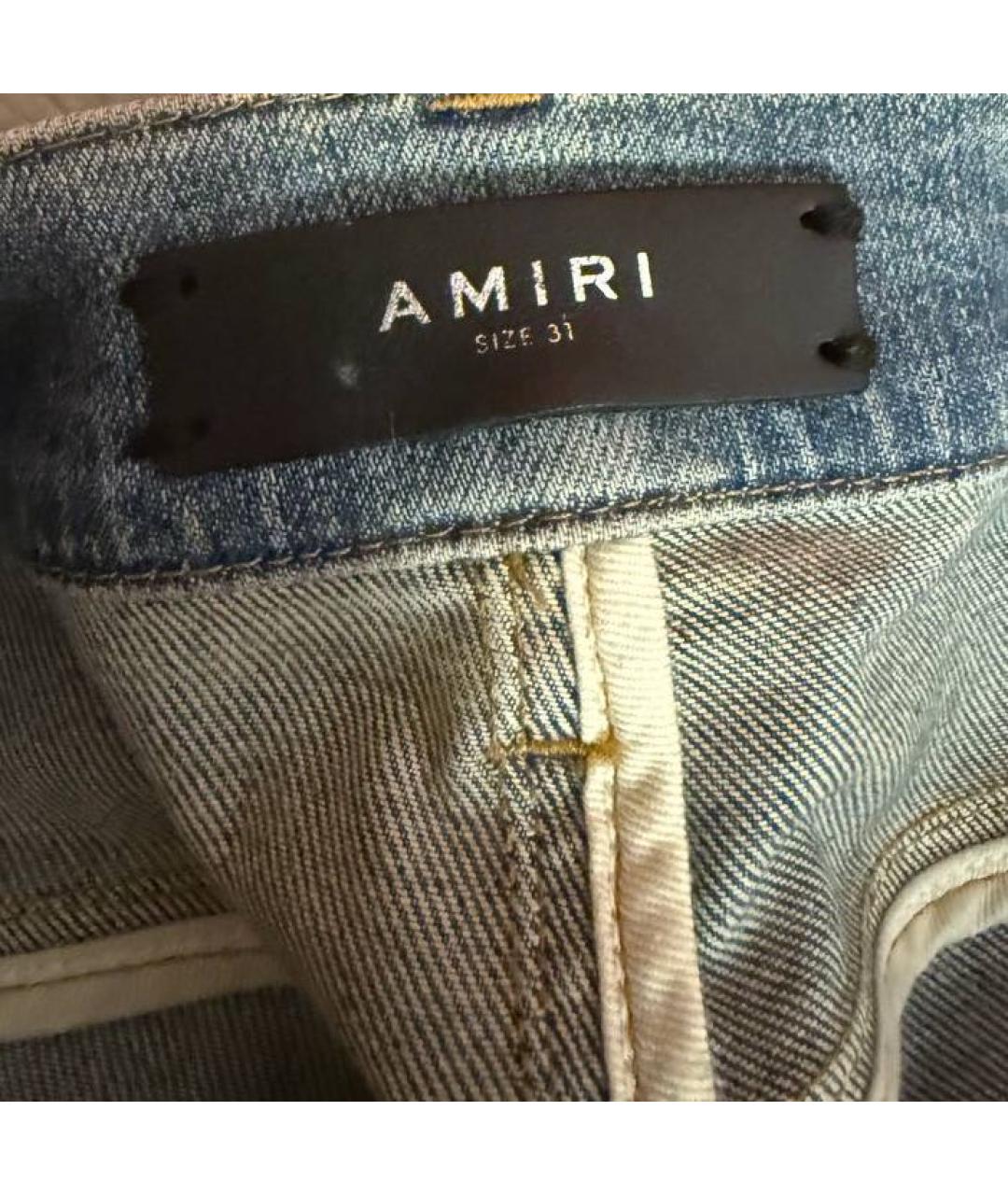 AMIRI Голубые хлопковые джинсы скинни, фото 5
