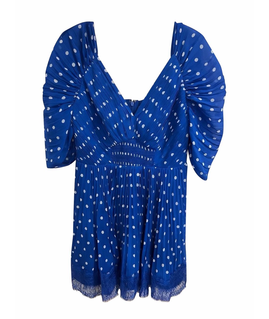 SELF-PORTRAIT Синее полиэстеровое коктейльное платье, фото 1