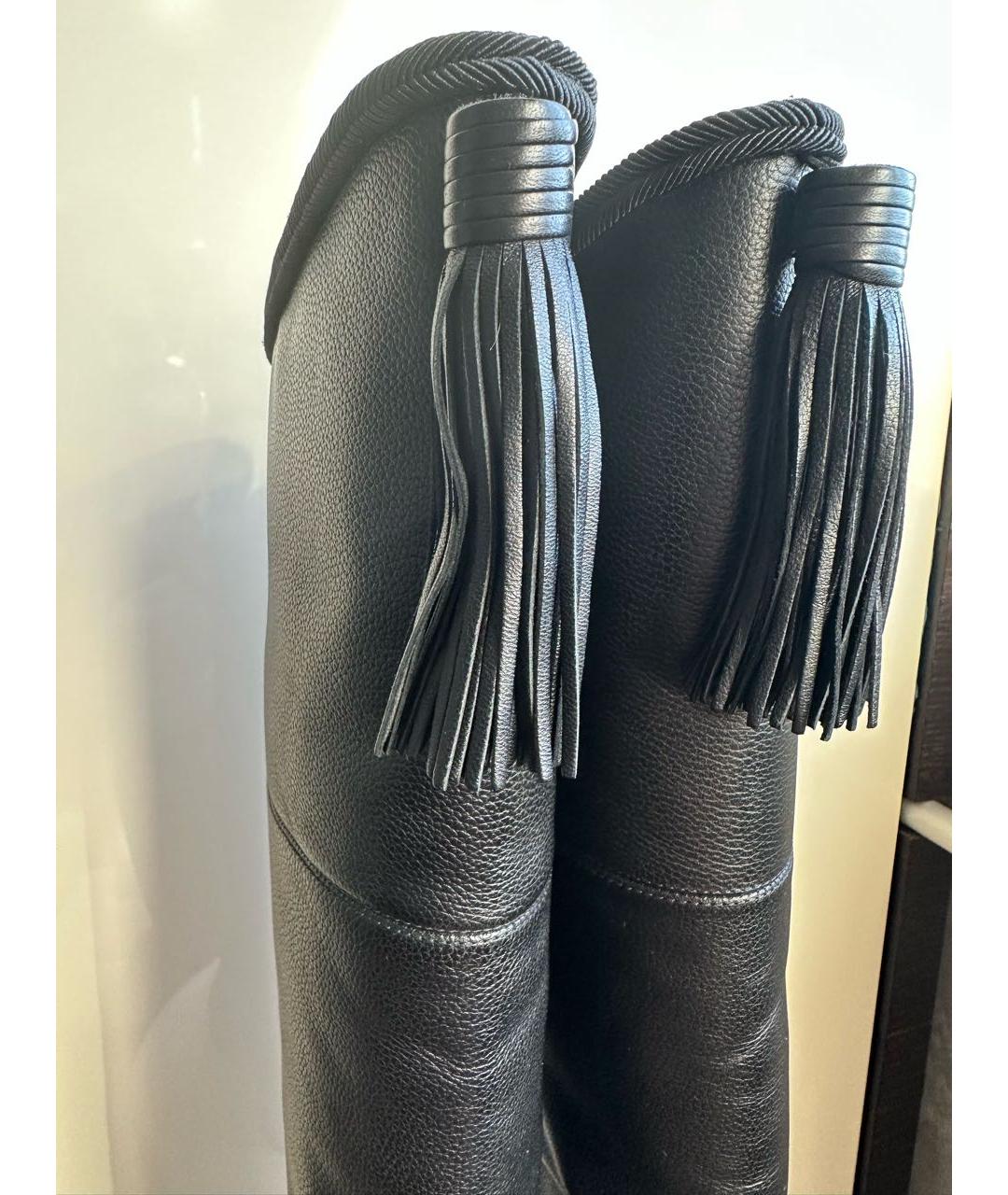 LANVIN Черные кожаные сапоги, фото 6