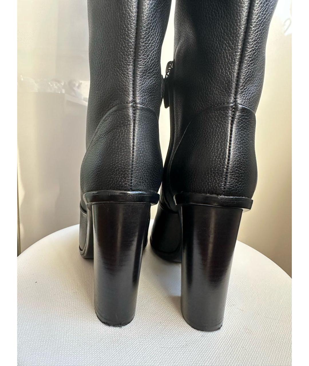 LANVIN Черные кожаные сапоги, фото 4