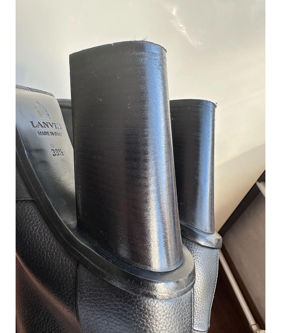 LANVIN Черные кожаные сапоги, фото 7