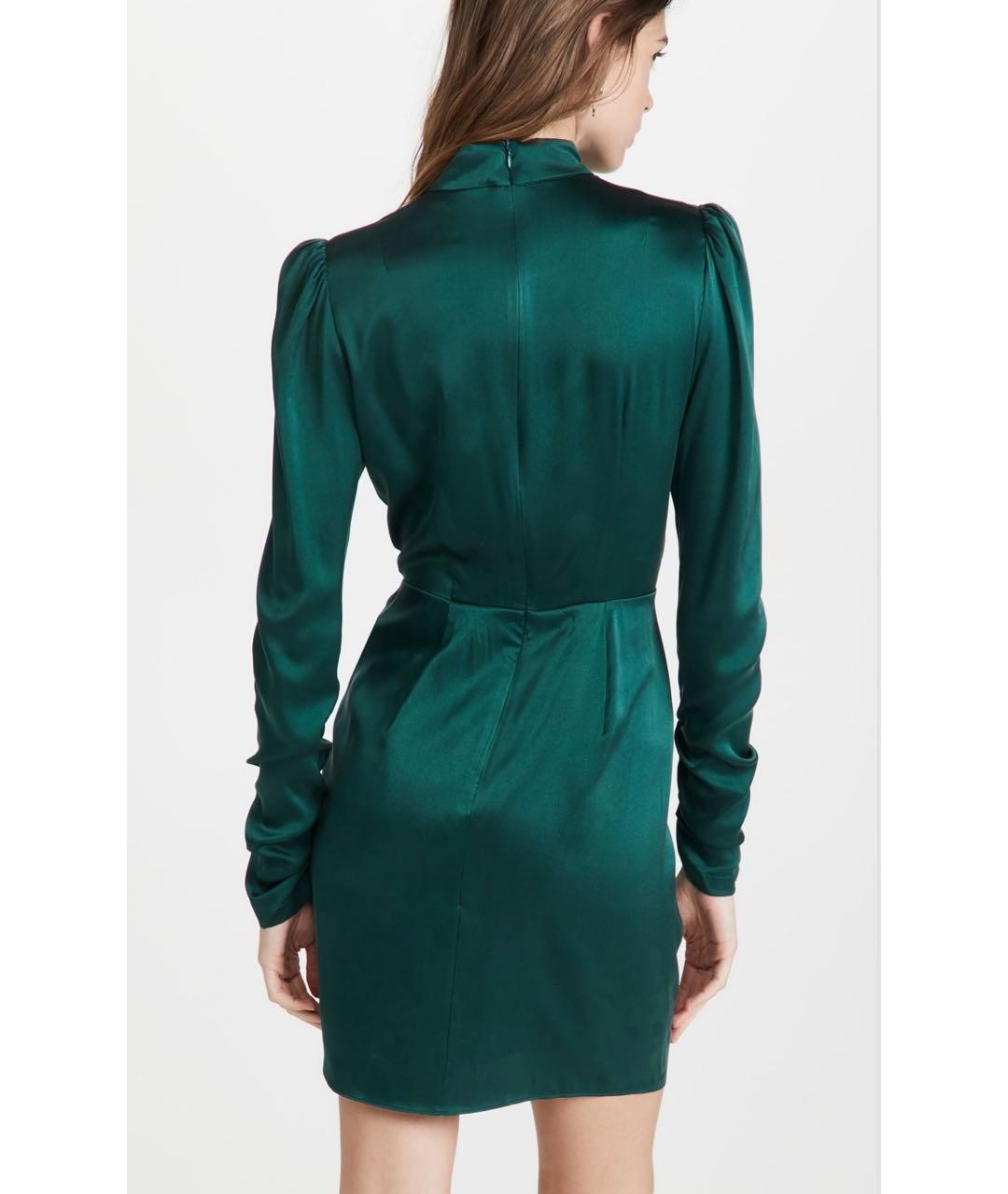 ZIMMERMANN Зеленые шелковое коктейльное платье, фото 2