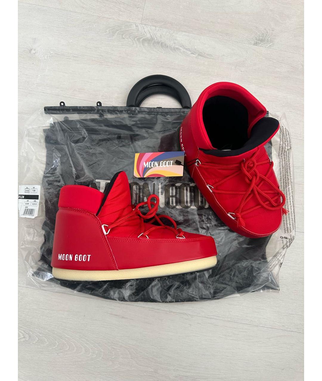 MOON BOOT Красные сапоги, фото 3