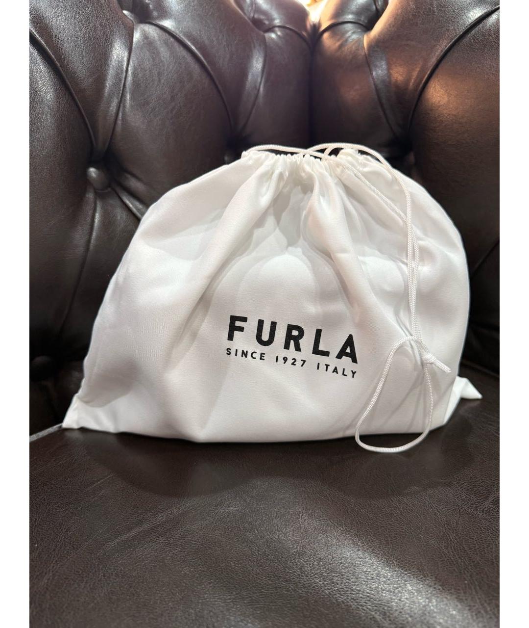 FURLA Темно-синяя кожаная сумка через плечо, фото 7